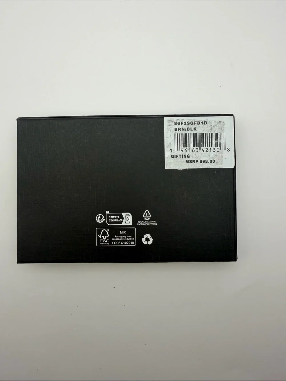 Michael Kors Credit Card Wallet + Key Fob 86F2SGFD1B Brown/Black $98 - Nee